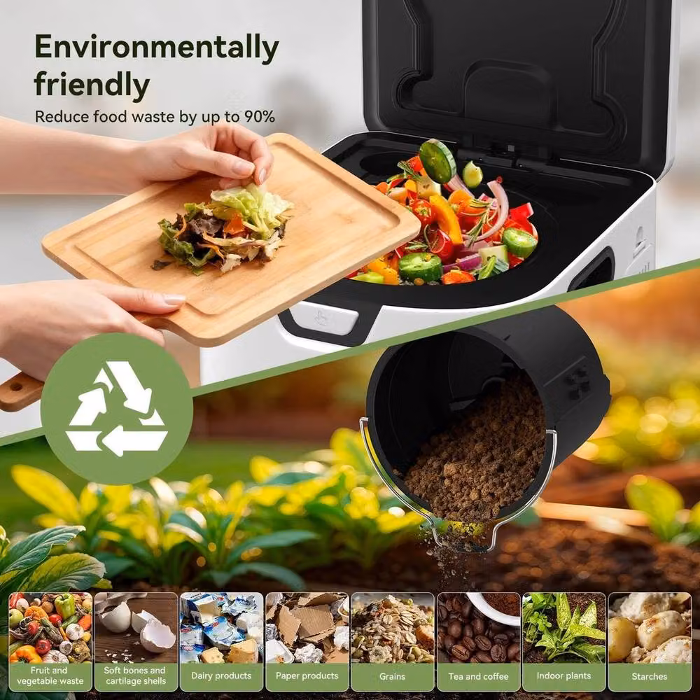 PAWNORA 4L Electric Kitchen Composter in White – 4