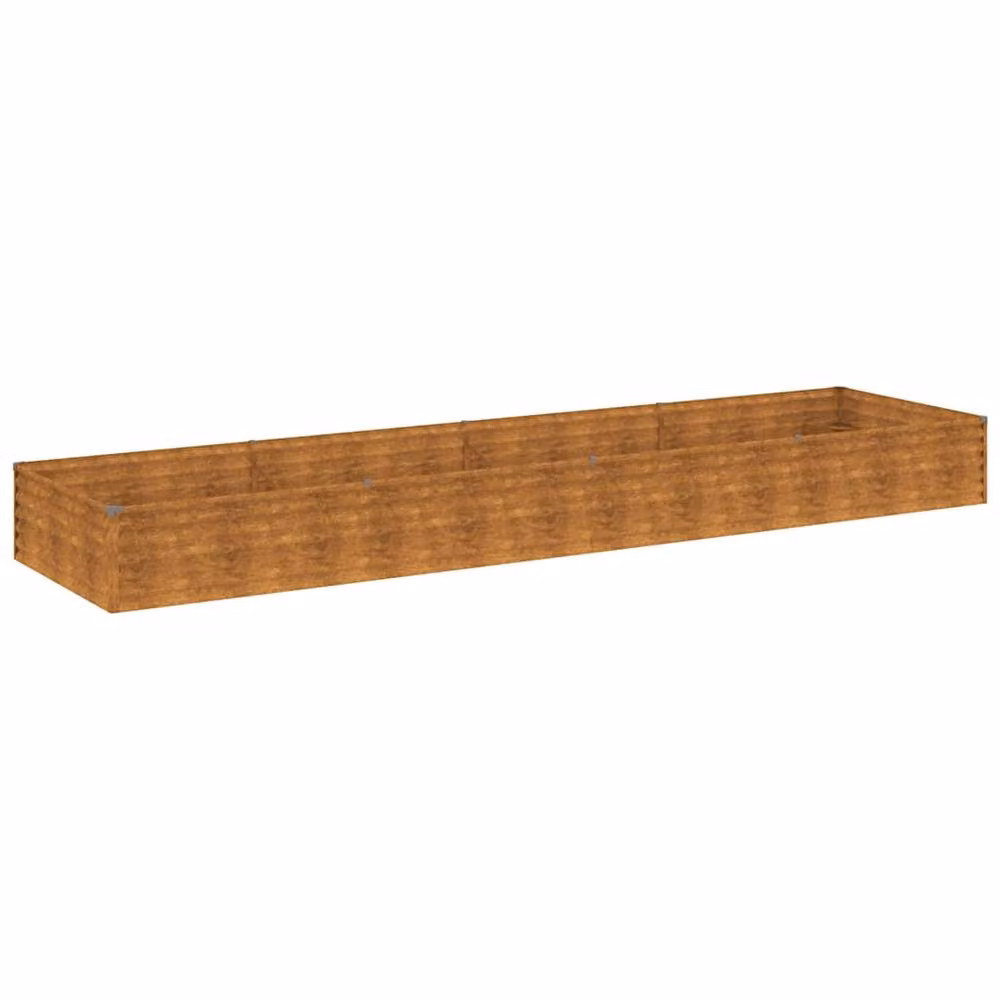 Berkfield Home Garden Raised Bed in Brown Corten Steel, W/D/H: 387 x 100 x 36 cm – 3