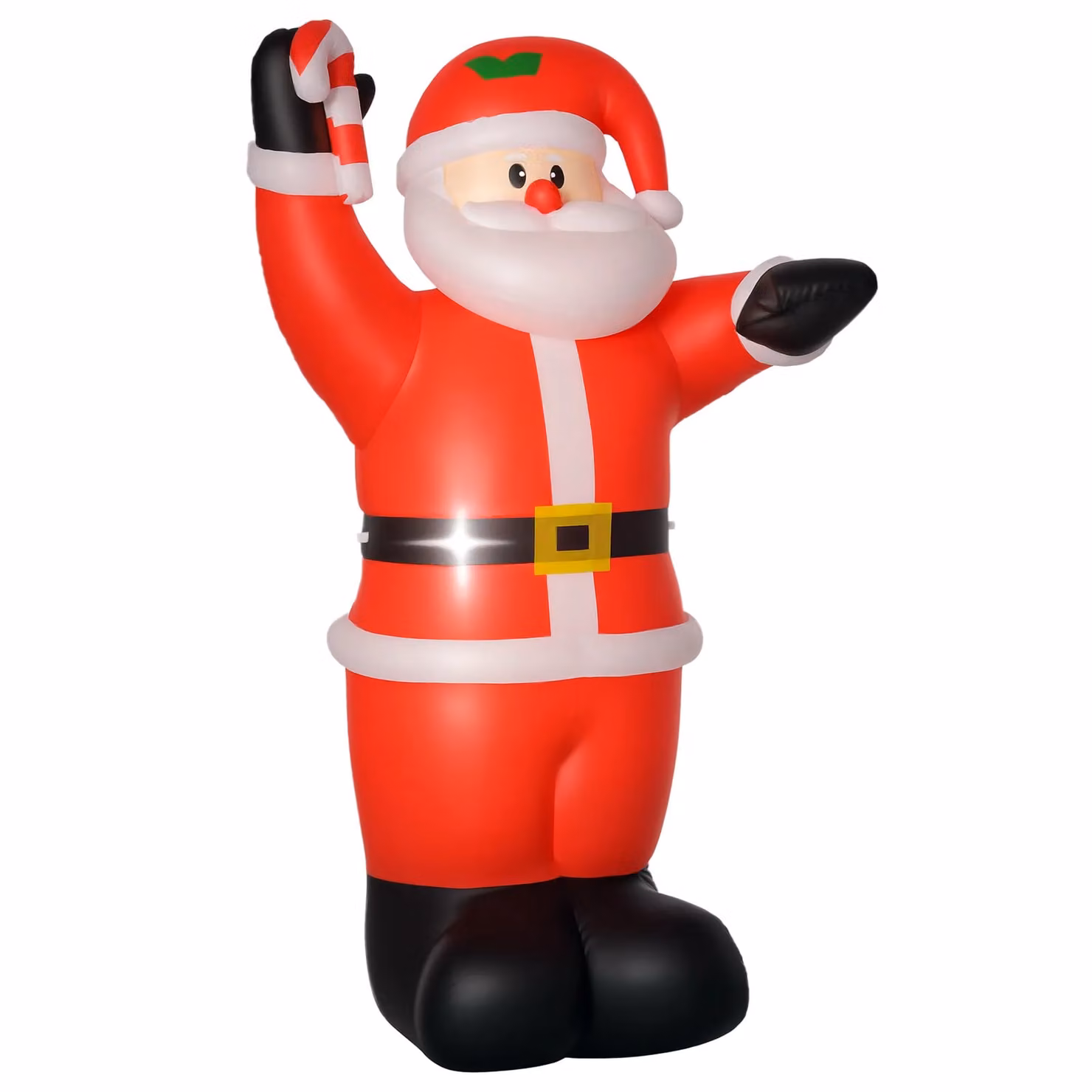 HOMCOM Inflatable Christmas Santa Claus Air Blown Yard Decoration in White and Red – 2