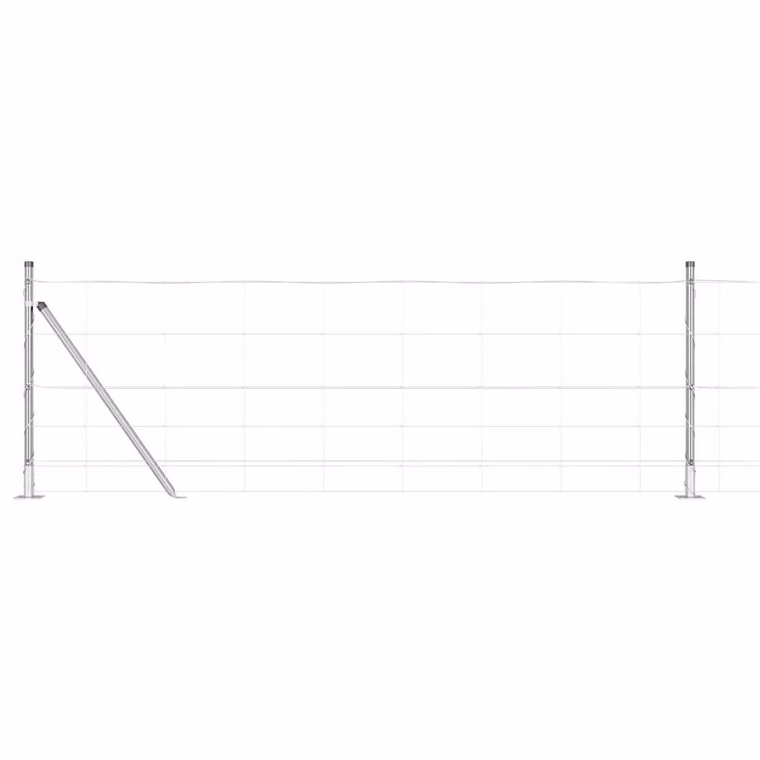 Berkfield Home Field Fence Galvanised Steel in Silver – 2