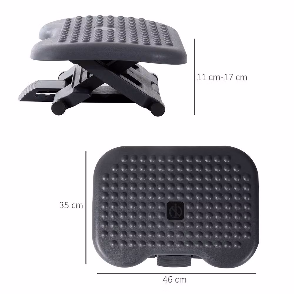 STILVORA Adjustable Footrest with Tilting Platform in Grey – 4