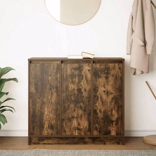 Berkfield Home Smoked Oak Sideboard in Brown, W/D/H: 85 x 34 x 76 cm – 1