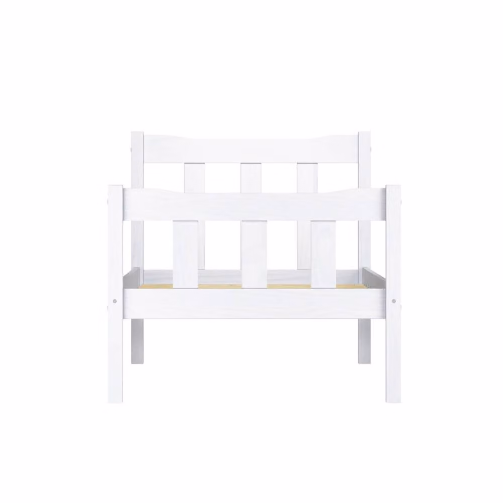 Wyld Haus Tralee Single Bed in White Washed Solid Pine, W/D/H: 90 x 190 cm – 2