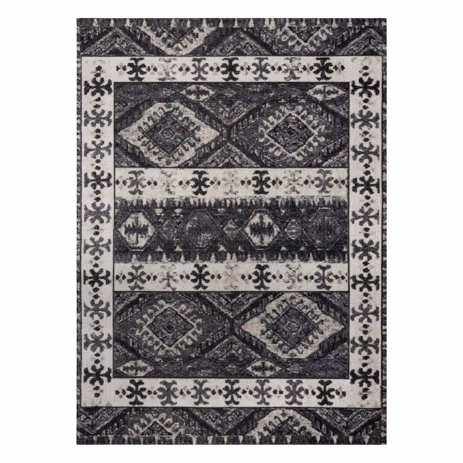 RugsX Mundo Rectangular Rug in Beige and Grey, W: 160 cm, D: 220 cm – 3