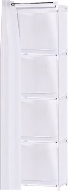 EONLION 5-Tier Clothes Organizer Storage Cabinet in White, W/D/H: 50 x 50 x 50 cm
