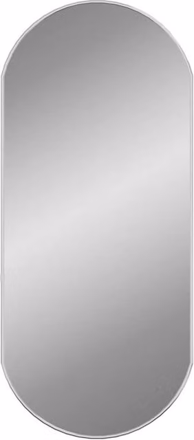 Berkfield Home Oval Wall Mirror in Silver, W: 80 cm, H: 35 cm