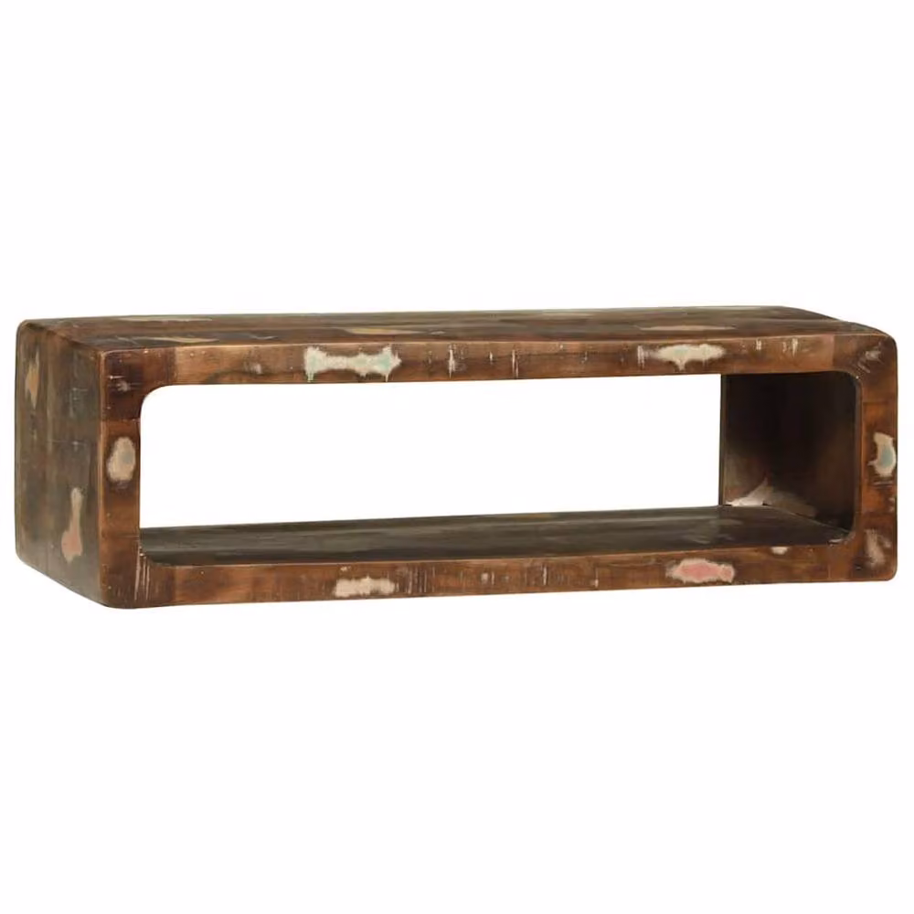 Berkfield Home Rustic Reclaimed Solid Wood TV Cabinet in Brown, W: 80 cm, D: 30 cm, H: 25 cm – 2