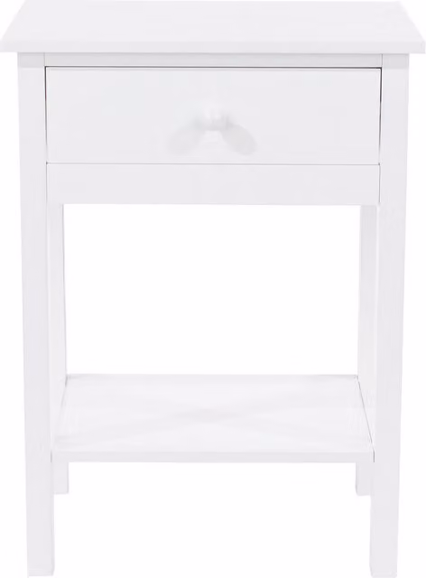 Core Products Ltd Shaker 1 Drawer Petite Bedside Cabinet in White