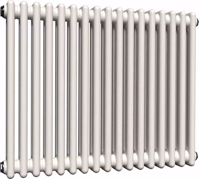 Lux Heat Horizontal Column Radiator in Antique White, W: 78.5 cm, H: 60 cm