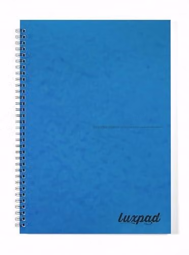 Silvine Luxpad A4 Lined Wirebound Notebook with 120 Pages and Durable Hardcover Pressboard Covers, Multicolour, FSC Certified