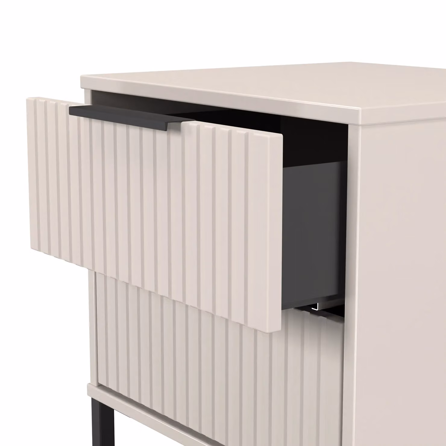 2 U Menai 2 Drawer Bedside Table in Taupe, Small, Ready Assembled – 2