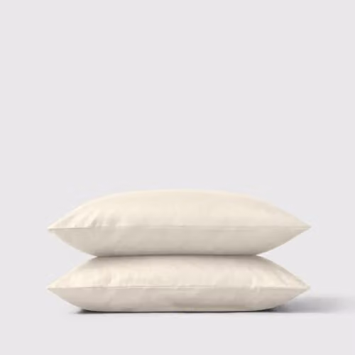Bedable Cotton Sateen Pillowcase Pair, Beige, W: 50 cm, H: 75 cm