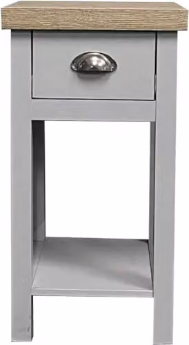 SPOT ON DEALZ Grey Wooden Bedside Cabinet with Drawer and Shelves for Bedroom Storage – 3