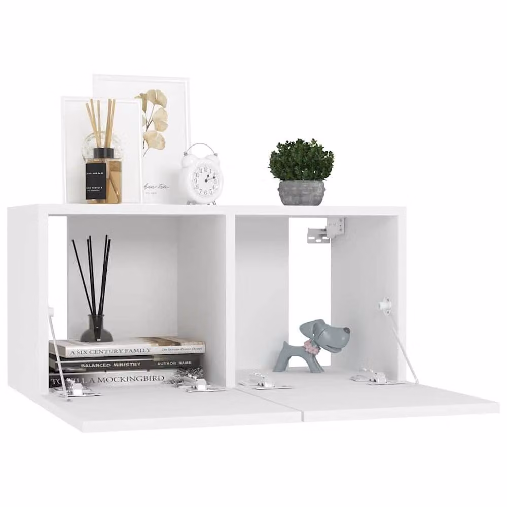 Berkfield Home 4 Piece TV Cabinet Set in White Matt Engineered Wood – 3