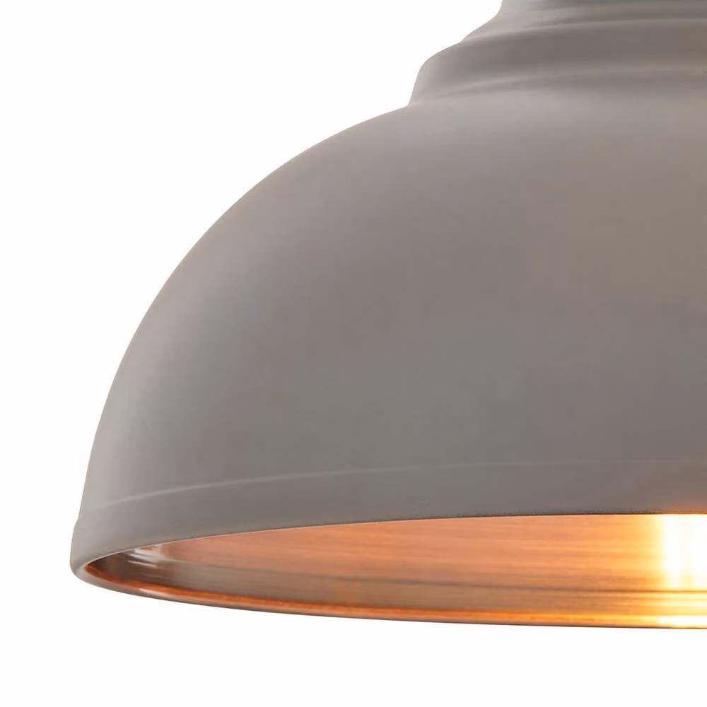 Pagazzi Maris Matte Grey and Gold Easy-Fit Dome Pendant Light – 2