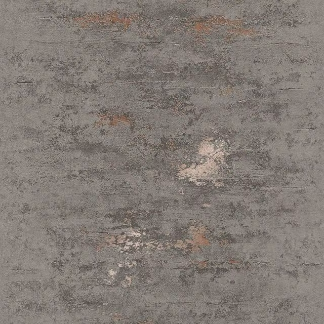 I Love Wallpaper Venice Industrial Metallic Wallpaper in Charcoal and Copper Grey