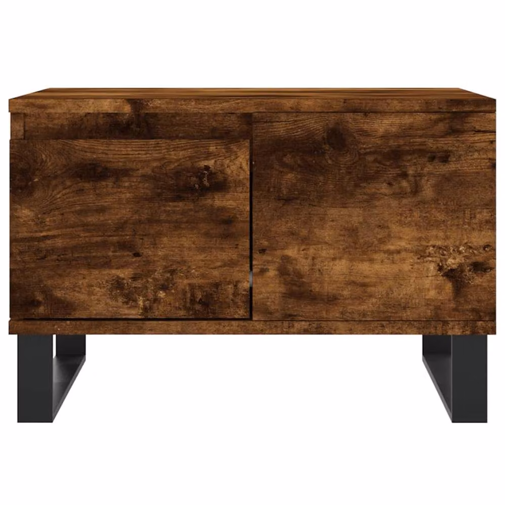 Berkfield Home Modern Square Coffee Table in Smoked Oak Brown, W/D/H: 55 x 55 x 36.5 cm – 4