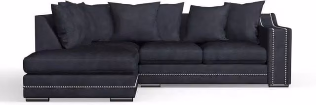 Snugg Furniture UK Limited Robin Studded Left Hand Corner Sofa in Charcoal Grey