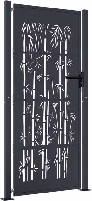 Berkfield Home Garden Gate in Anthracite Grey Steel, W: 105 cm, H: 205 cm – 1
