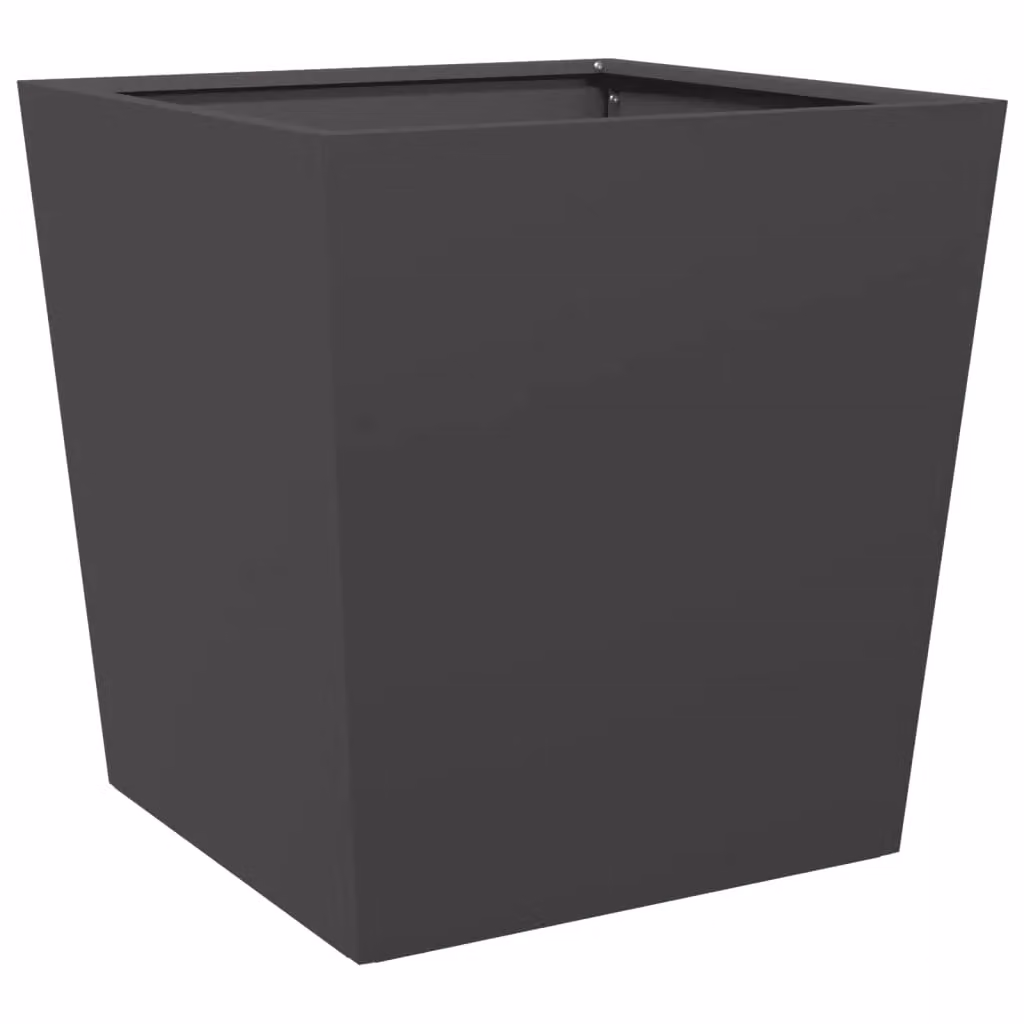 Berkfield Home Steel Garden Planter Tub, Black, W/D/H: 50 x 50 x 50 cm – 2