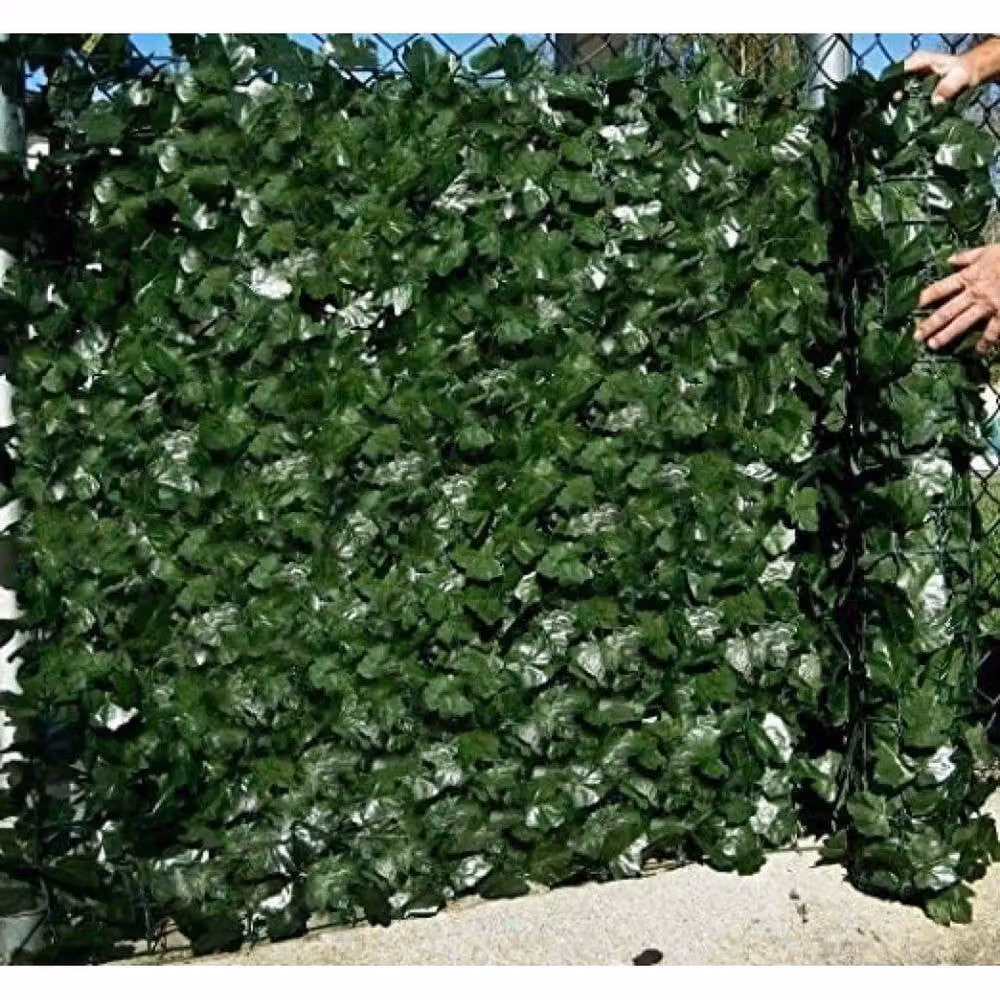KORVIXA Artificial Ivy Leaf Garden Fence Hedge Wall, Green, W/H: 100 x 100 cm – 3