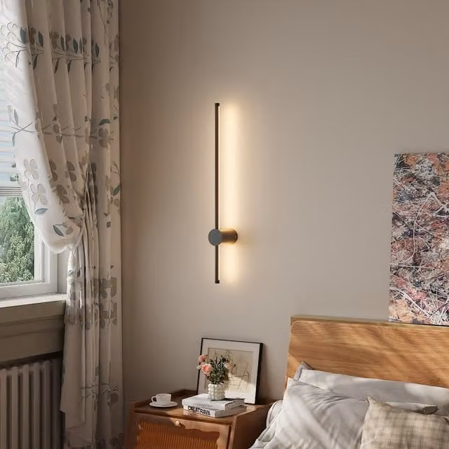 Livingandhome 360 Degree Rotatable Linear LED Straight Wall Light, Warm White, W: 60 cm