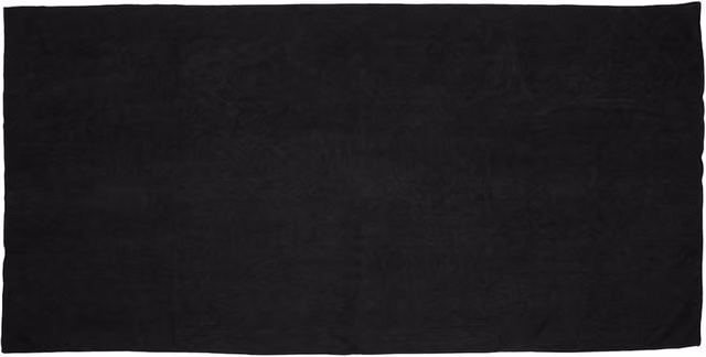 Towel City Black Microfibre Quick-Drying Fluffy Guest Towel with Border