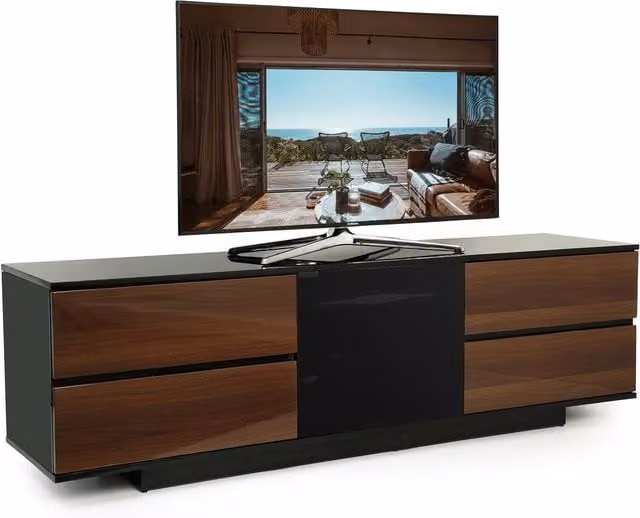 AVITUS ULTRA TV Cabinet with Glass Door in Black Walnut