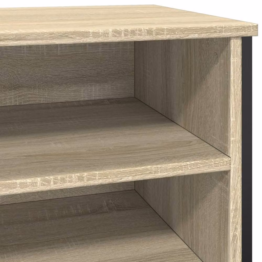Berkfield Home Industrial Shoe Cabinet in Sonoma Oak and Brown, W/D/H: 80 x 38 x 78 cm – 5