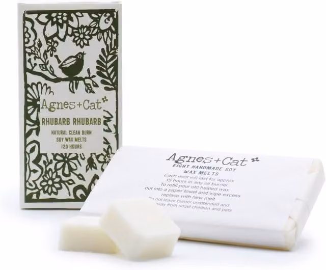 Agnes & Cat Rhubarb Wax Melts 8 Pack in White