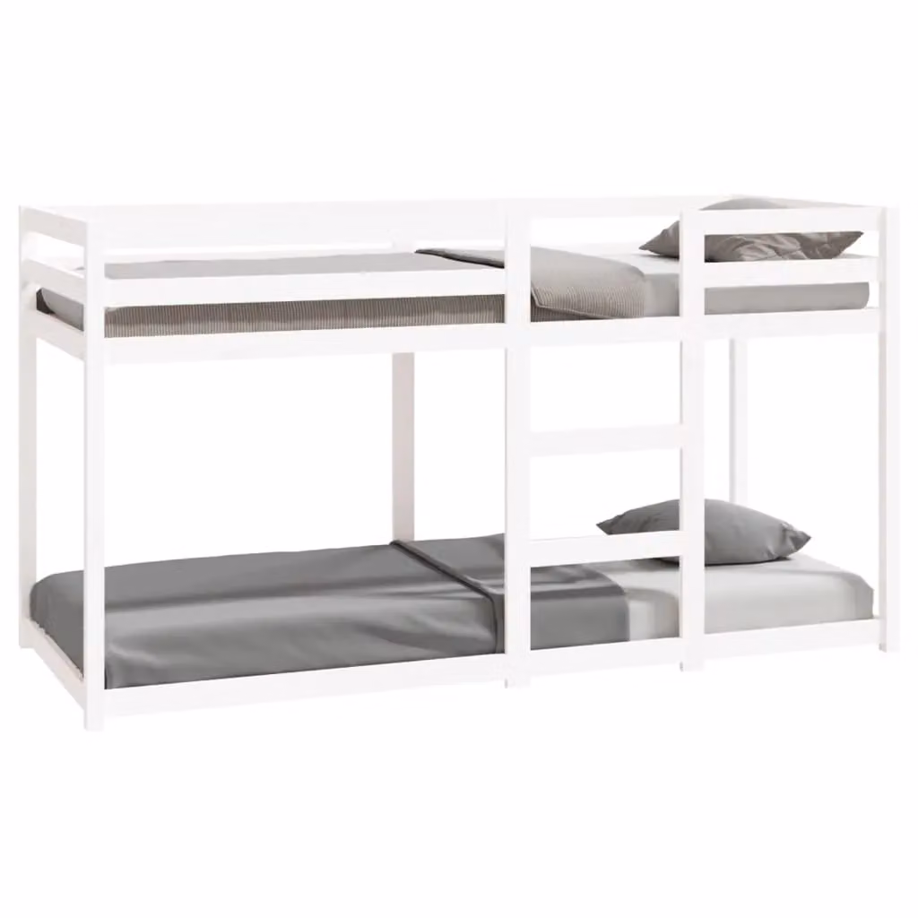 Berkfield Home Two-Level Bunk Bed in White Solid Pine Wood, W/D/H: 80 x 200 cm – 2