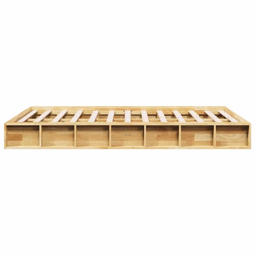 Berkfield Home Solid Wood Oak Bed Frame in Brown, W/D/H: 120 x 200 cm – 3