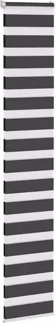 Berkfield Home Elegant Zebra Blind in Black Polyester, W: 50 cm, H: 200 cm – 1