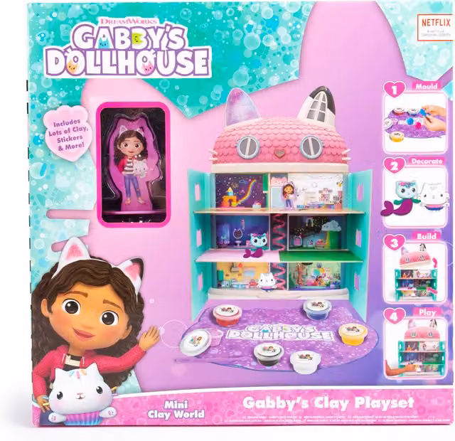 Gabby's Dollhouse Multicolour Clay Playset with Characters