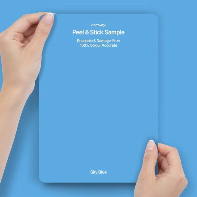 Hemway Interior Paint Sample Peel and Stick Swatch in Sky Blue