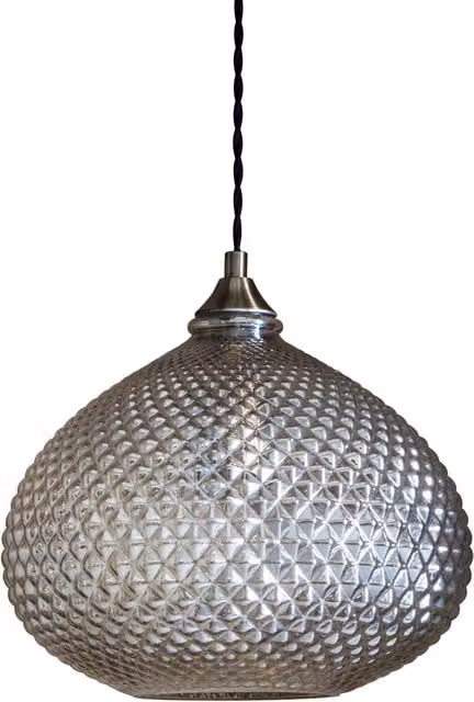 Loops Adjustable Ceiling Pendant Light with Transparent Glass and Gold/Brass Metal Finish, 10W LED, E27