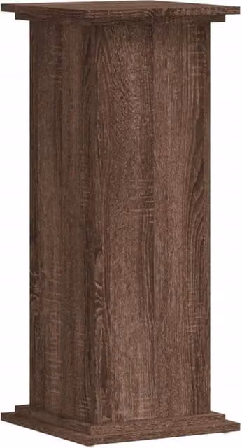 Berkfield Home Modern Plant Stand in Brown Oak, W/D/H: 33 x 33 x 80 cm – 1