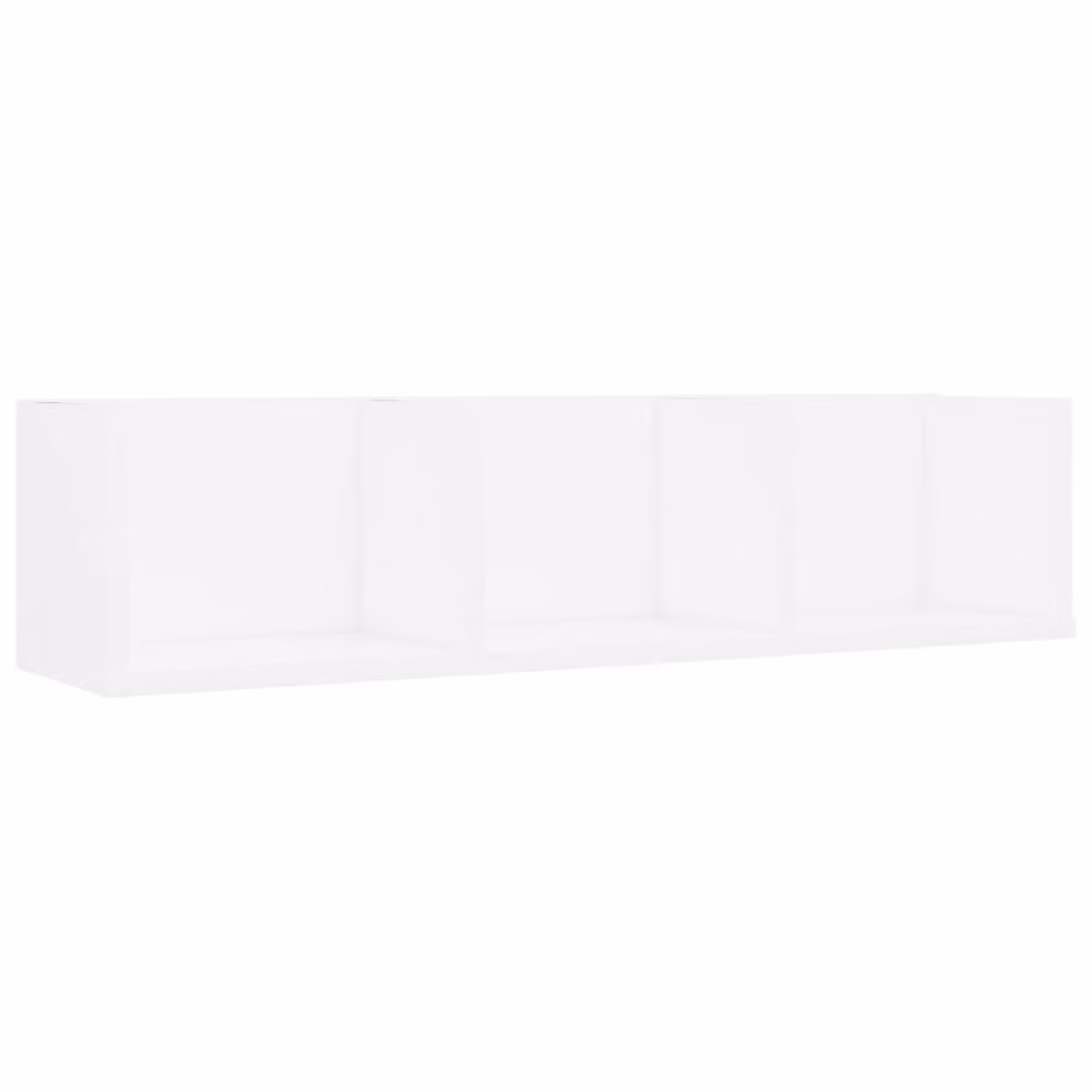 Berkfield Home White Wall Mounted CD Shelf, W/D/H: 75 x 18 x 18 cm – 2