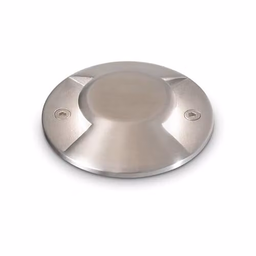 Netlighting Rocket2 Integrated LED Outdoor Recessed Ground Downlight Lamp in Grey Stainless Steel with Warm White 3000K IP65