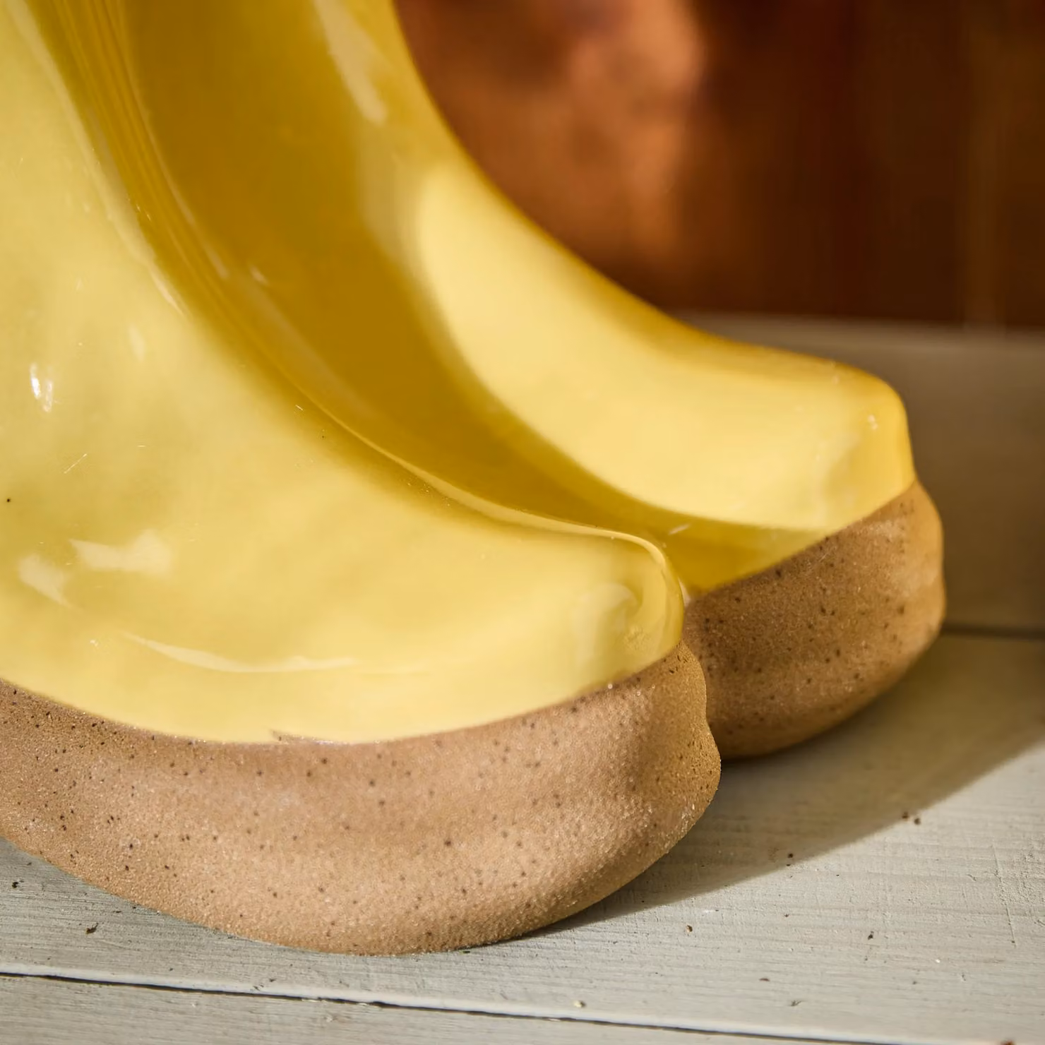 Dibor Small Yellow Wellington Boot Ceramic Flower Pot and Garden Planter, H: 17 cm, W: 15 cm – 3