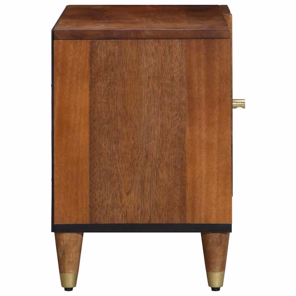 Berkfield Home Mid-Century TV Cabinet in Honey Brown Solid Mango Wood and Engineered Wood – 3