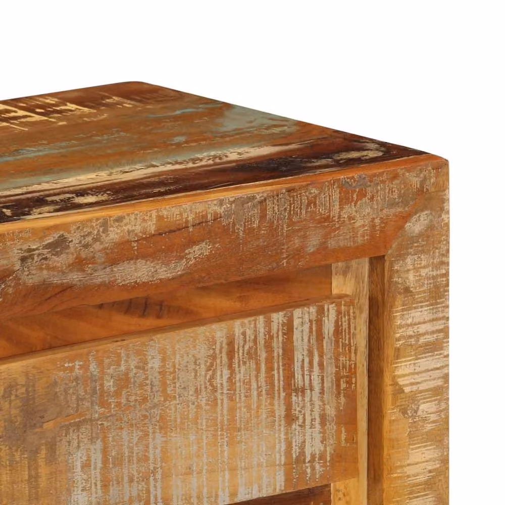 Berkfield Home Rustic Sideboard in Brown Solid Reclaimed Wood, W/D/H: 120 x 30 x 75 cm – 4