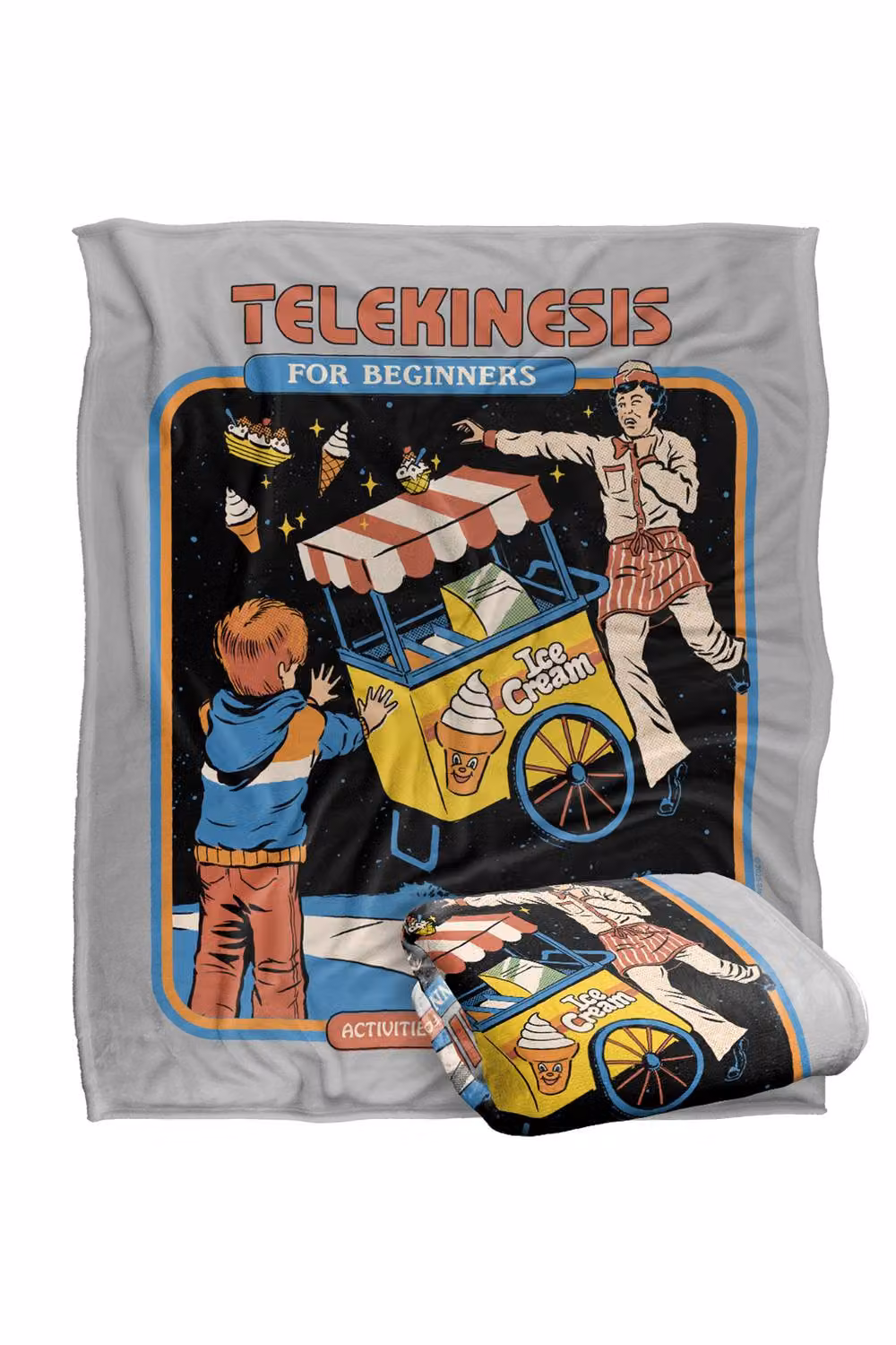 Steven Rhodes Telekinesis For Beginners Multicolour Fleece Throw Blanket W/D/H: 91 x 147 cm – 2