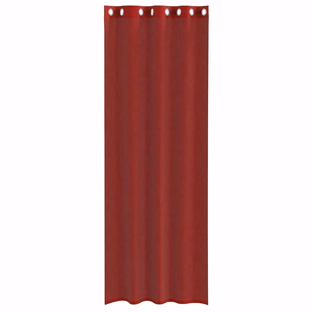Berkfield Home Red Voile Eyelet Curtains, 2 Pack – 3