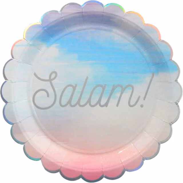 Salam Blue Multicolour Dinner Party Plates