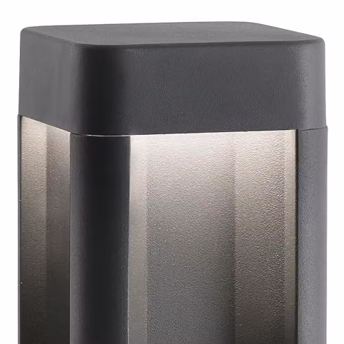 Netlighting Naya LED Outdoor Pedestal and Wall Light in Dark Grey, IP54, Warm White – 3