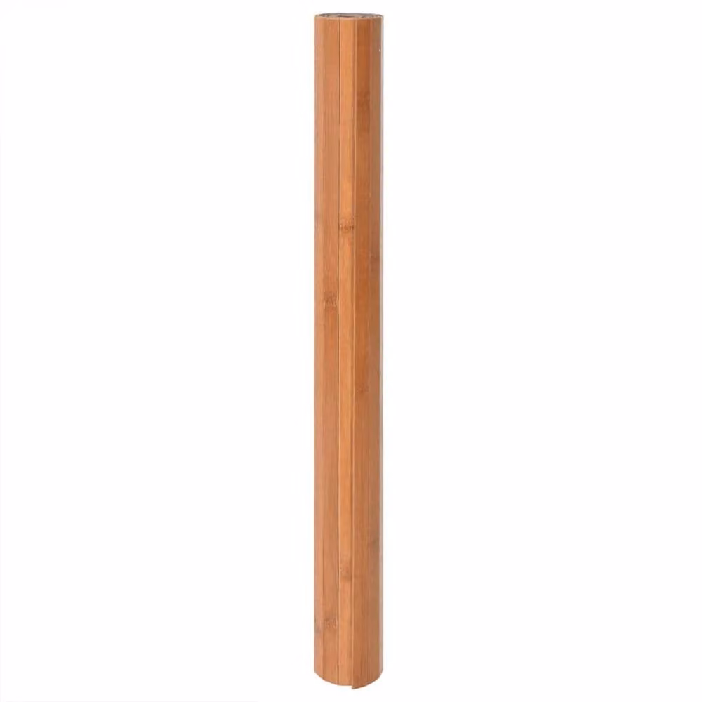 Berkfield Home Rectangular Nature Bamboo Rug in Brown, W: 80 cm, L: 200 cm – 2