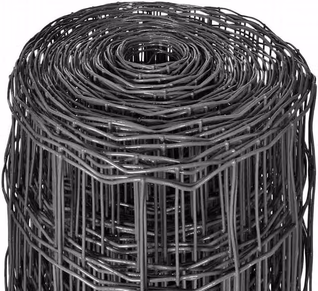 Berkfield Home Beautiful Euro Fence Steel PVC Coated Grey W: 10 m, H: 1.2 m