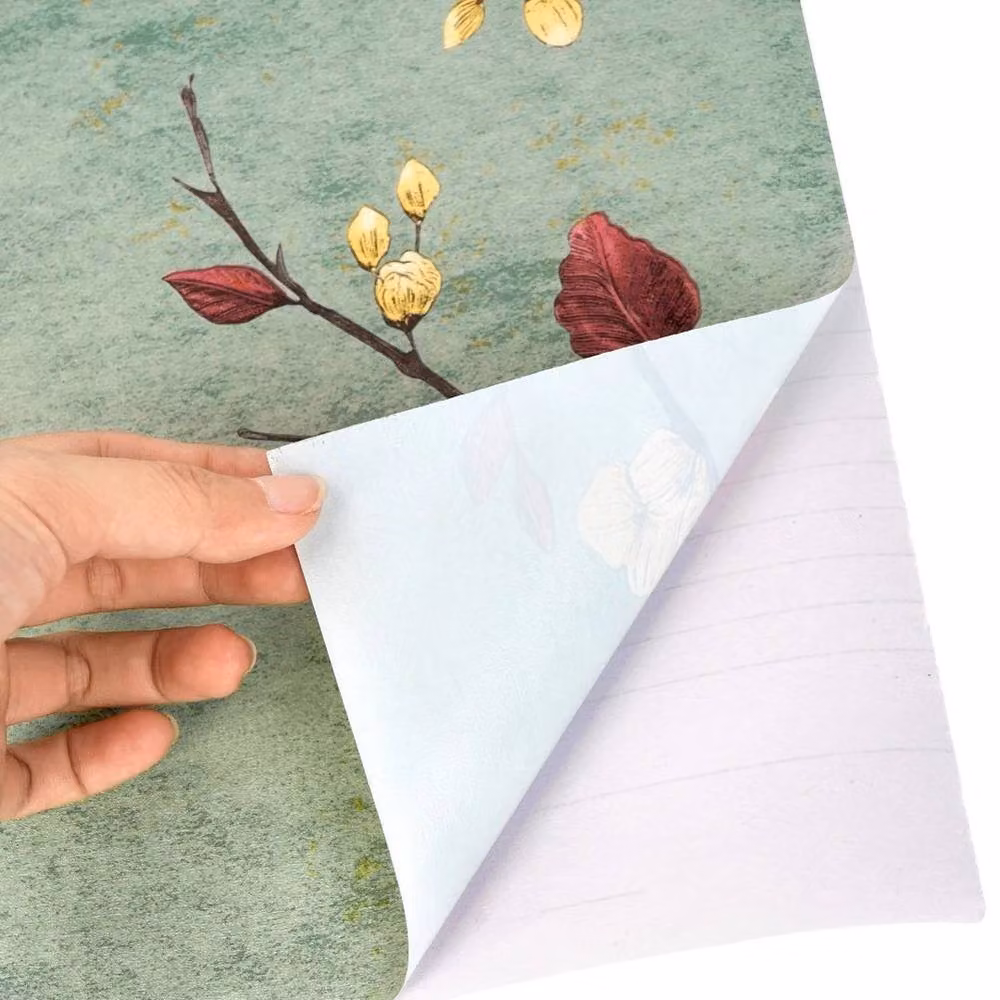 NESTLUNE Green Botanical Floral Self Adhesive Peel and Stick Wallpaper, W: 100 cm, H: 15 cm – 3