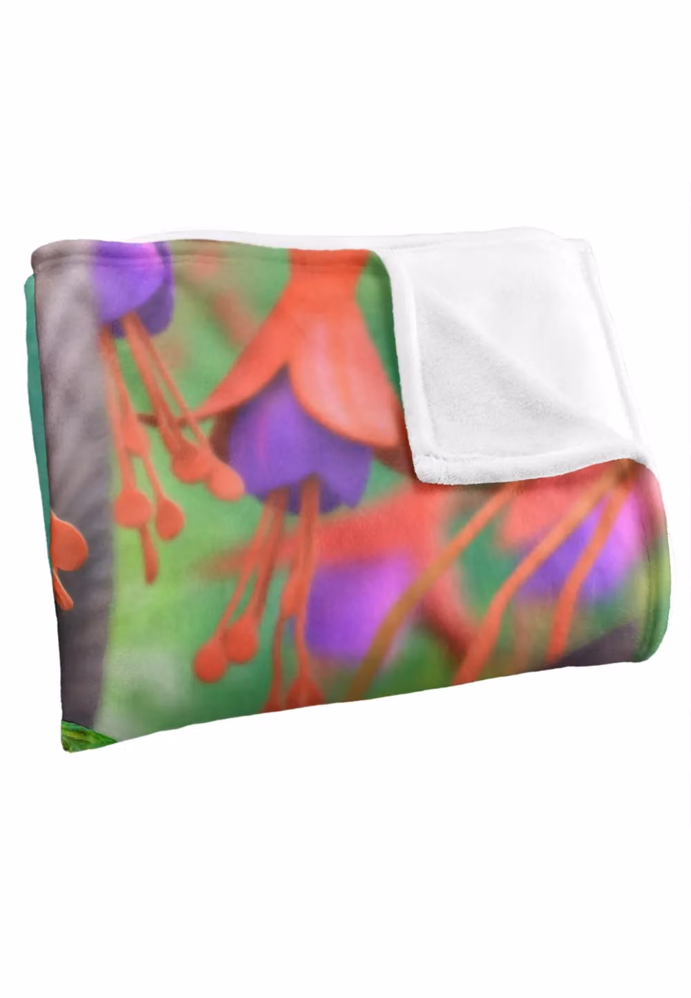 JQ Licensing Royce Mcclure Hummingbirds and Flowers Silky Touch Super Soft Throw Blanket, White, W/D/H: 152 x 127 cm – 3